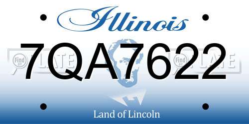 7QA7622 Illinois License Plate