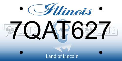 7QAT627 Illinois License Plate