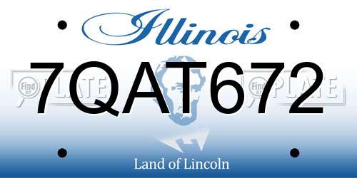 7QAT672 Illinois License Plate