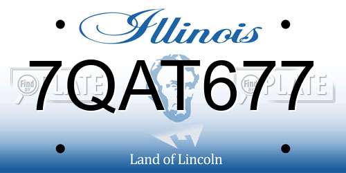 7QAT677 Illinois License Plate
