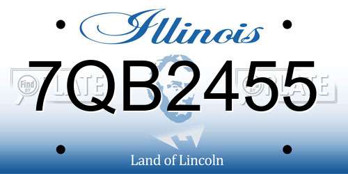 7QB2455 Illinois License Plate