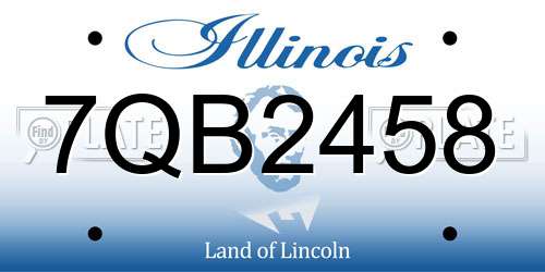 7QB2458 Illinois License Plate