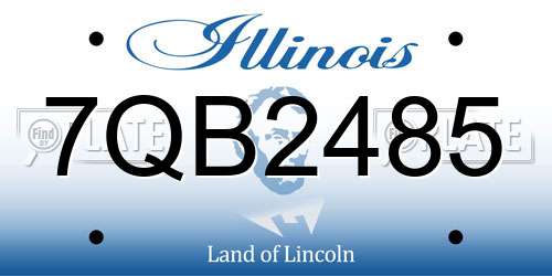 7QB2485 Illinois License Plate