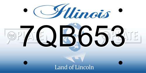7QB653 Illinois License Plate