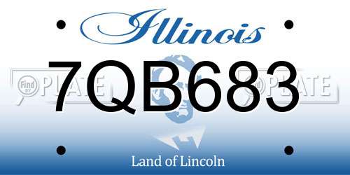 7QB683 Illinois License Plate