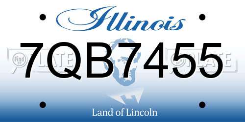 7QB7455 Illinois License Plate