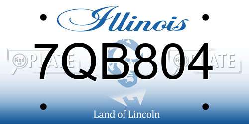 7QB804 Illinois License Plate