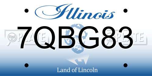 7QBG83 Illinois License Plate
