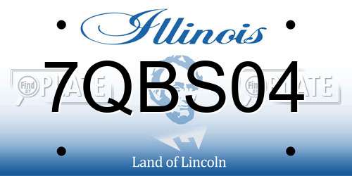 7QBS04 Illinois License Plate