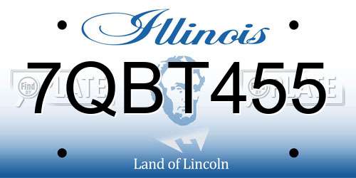 7QBT455 Illinois License Plate