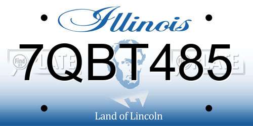 7QBT485 Illinois License Plate