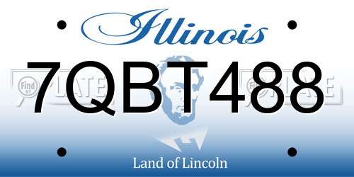7QBT488 Illinois License Plate