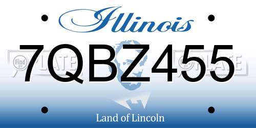 7QBZ455 Illinois License Plate
