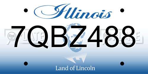 7QBZ488 Illinois License Plate