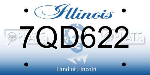 7QD622 Illinois License Plate