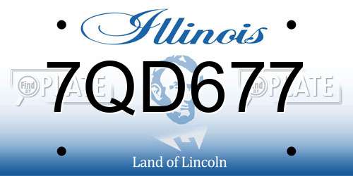 7QD677 Illinois License Plate