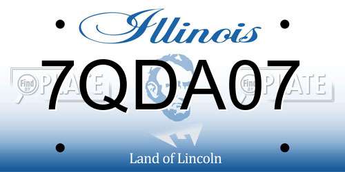 7QDA07 Illinois License Plate