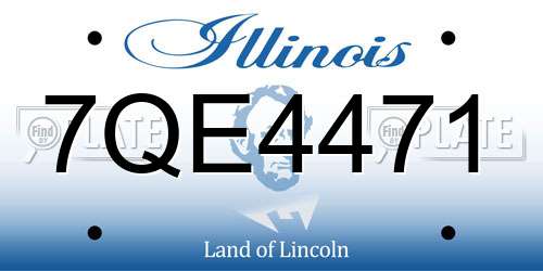7QE4471 Illinois License Plate