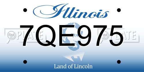 7QE975 Illinois License Plate