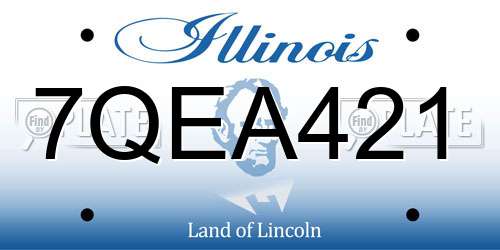 7QEA421 Illinois License Plate