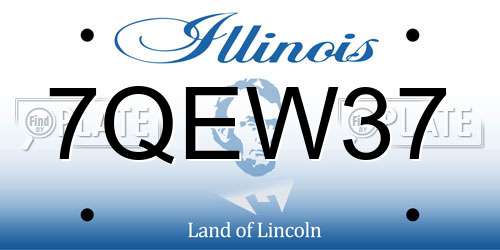 7QEW37 Illinois License Plate