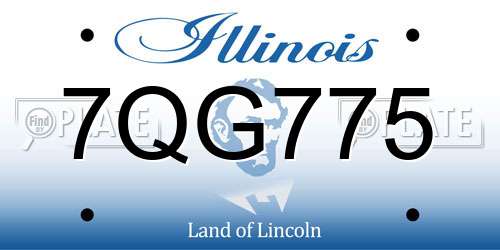 7QG775 Illinois License Plate