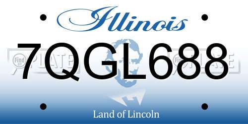 7QGL688 Illinois License Plate