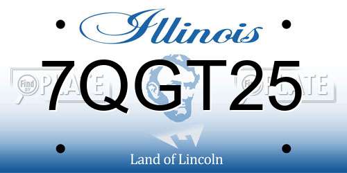 7QGT25 Illinois License Plate