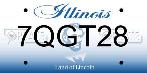 7QGT28 Illinois License Plate
