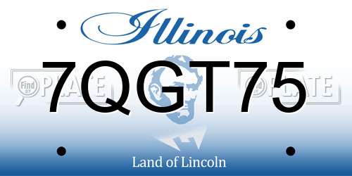 7QGT75 Illinois License Plate