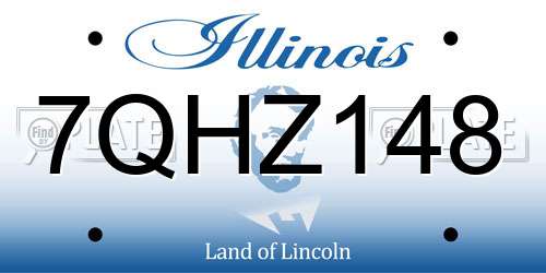 7QHZ148 Illinois License Plate