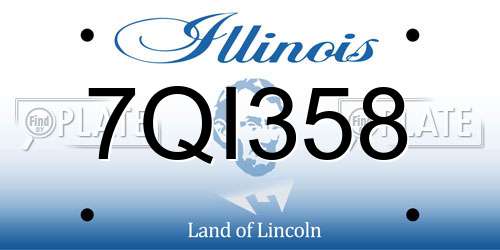 7QI358 Illinois License Plate