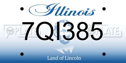 7QI385 Illinois License Plate
