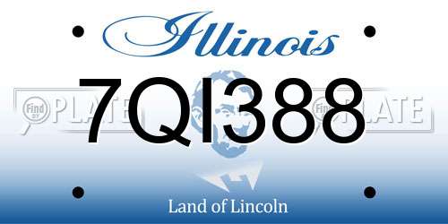 7QI388 Illinois License Plate