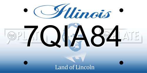 7QIA84 Illinois License Plate