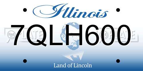 7QLH600 Illinois License Plate