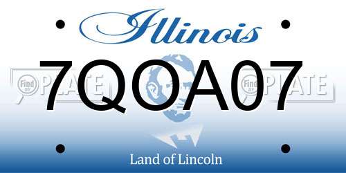 7QOA07 Illinois License Plate