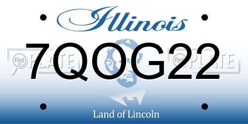 7QOG22 Illinois License Plate