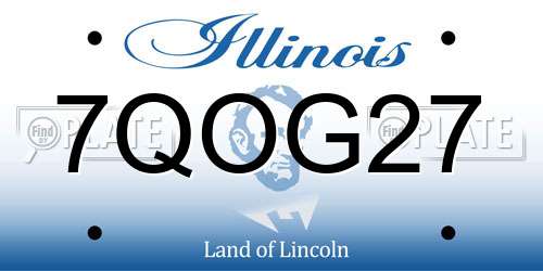 7QOG27 Illinois License Plate