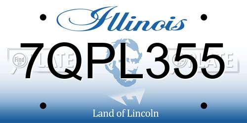 7QPL355 Illinois License Plate