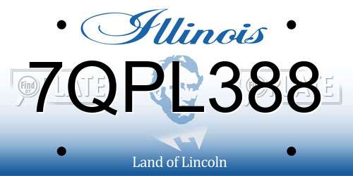 7QPL388 Illinois License Plate