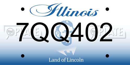 7QQ402 Illinois License Plate