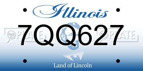 7QQ627 Illinois License Plate