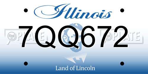 7QQ672 Illinois License Plate