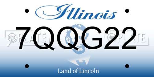 7QQG22 Illinois License Plate