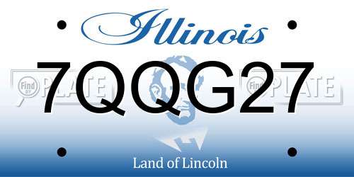 7QQG27 Illinois License Plate