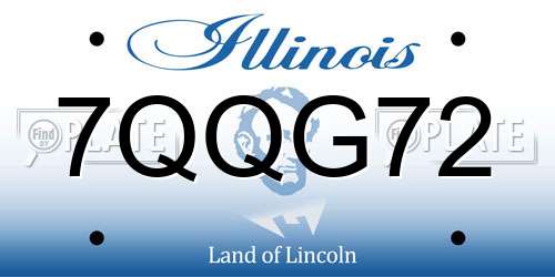 7QQG72 Illinois License Plate