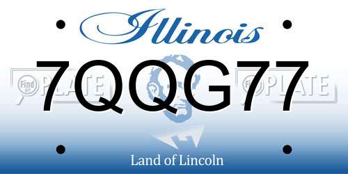 7QQG77 Illinois License Plate
