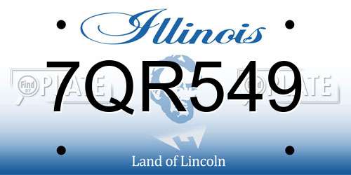 7QR549 Illinois License Plate