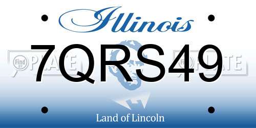 7QRS49 Illinois License Plate